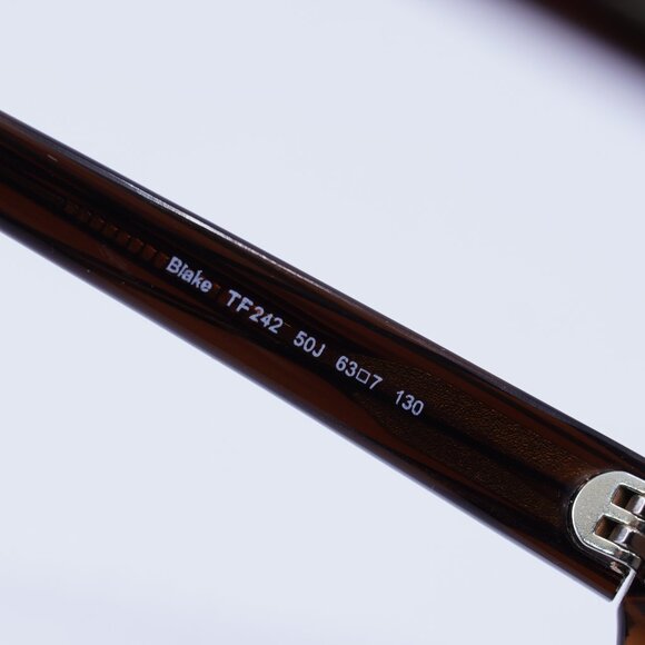 Tom Ford Blake FT0242 50J Sunglasses Brown Aviator Frame, Brown Lenses - Picture 4 of 9